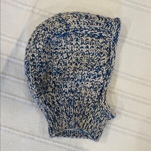 Misha And Puff Blue and Cream Knit Hat